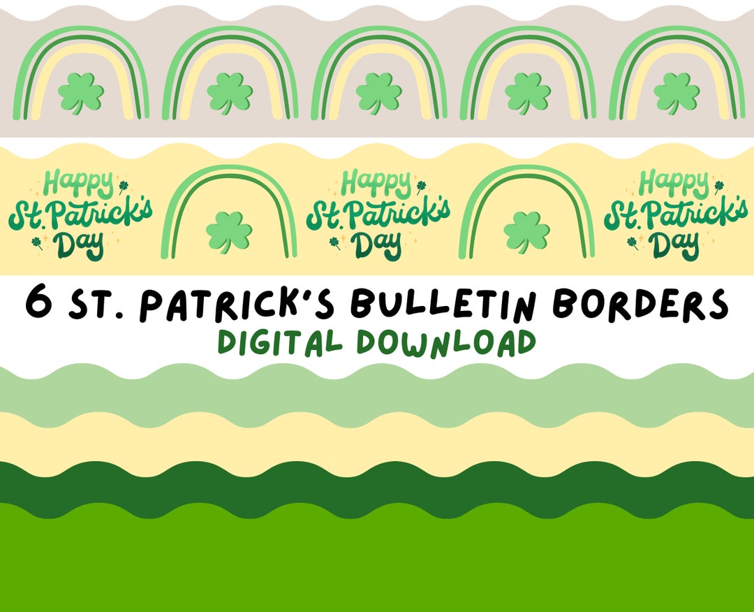 printable bulletin board borders st patricks day