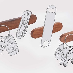 Magnetic Wooden Rack For Keys image 3