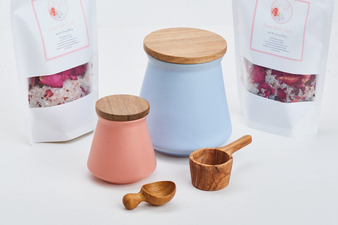 Bath Salt and Container Bundle Etsy