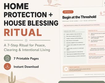 Home Protection Ritual Printable | House Blessing Checklist, Spiritual Home Cleansing, 7 Day Home Reset PDF