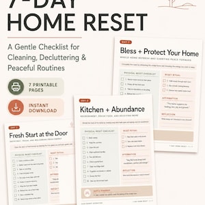 7-Tage-Home-Reset-Checkliste | Reinigung, Reinigung, Geistige Reinigung (PDF)