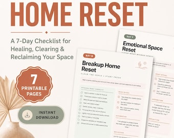 Breakup Home Reset Checklist | 7-Day Healing Planner (PDF)