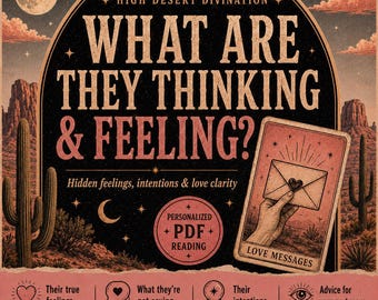 What Are They Thinking & Feeling Tarot Reading | Hidden Love Intentions (PDF)