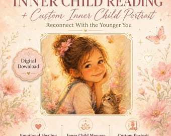 Inner Child Reading + Custom Portrait | Spiritual Self Love Healing (Digital Download)