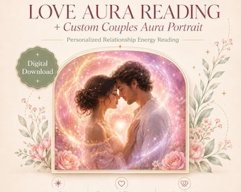 Couples Love Aura Reading | Custom Relationship Energy Portrait (Digital Download)