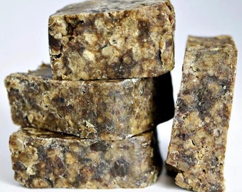Raw African Black Soap Bar 100% PURE Unrefined from Ghana