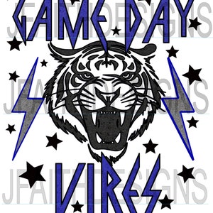Game Day Tigers PNG Sublimation Download