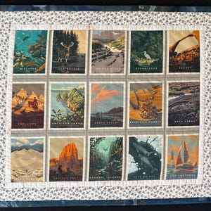 Quilted National Park Postcard Placemat &quot;Biscayne&quot; is generously sized at 20&quot; X 17&quot; and is pre-washed and dried.