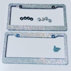 Bling License Plate Holder | License Plate Frame | Rhinestone License Holder | Girlie License Frame | Sparkly License Plate Frame