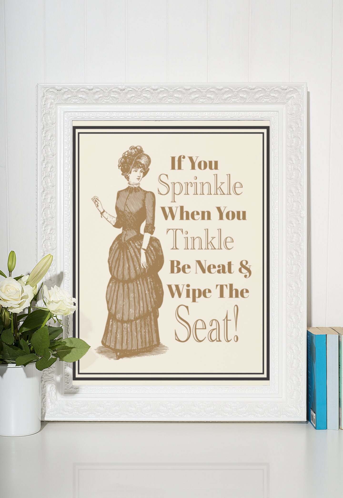 Funny Vintage Bathroom Wall Art Bathroom Art Bathroom Decor - Etsy