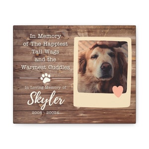 Forever in Our Hearts: Personalized Dog Memorial Canvas Portrait Canvas Gallery Wrap Pet Memorial For The Loss Of Your Beloved Pet