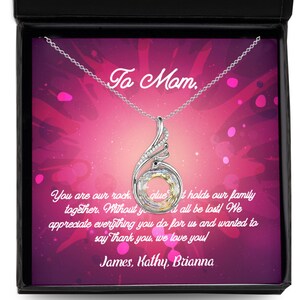 Beau collier pour maman avec insert de carte personnalisé cadeau de bijoux personnalisé pour Noël pour son grand bas de Noël