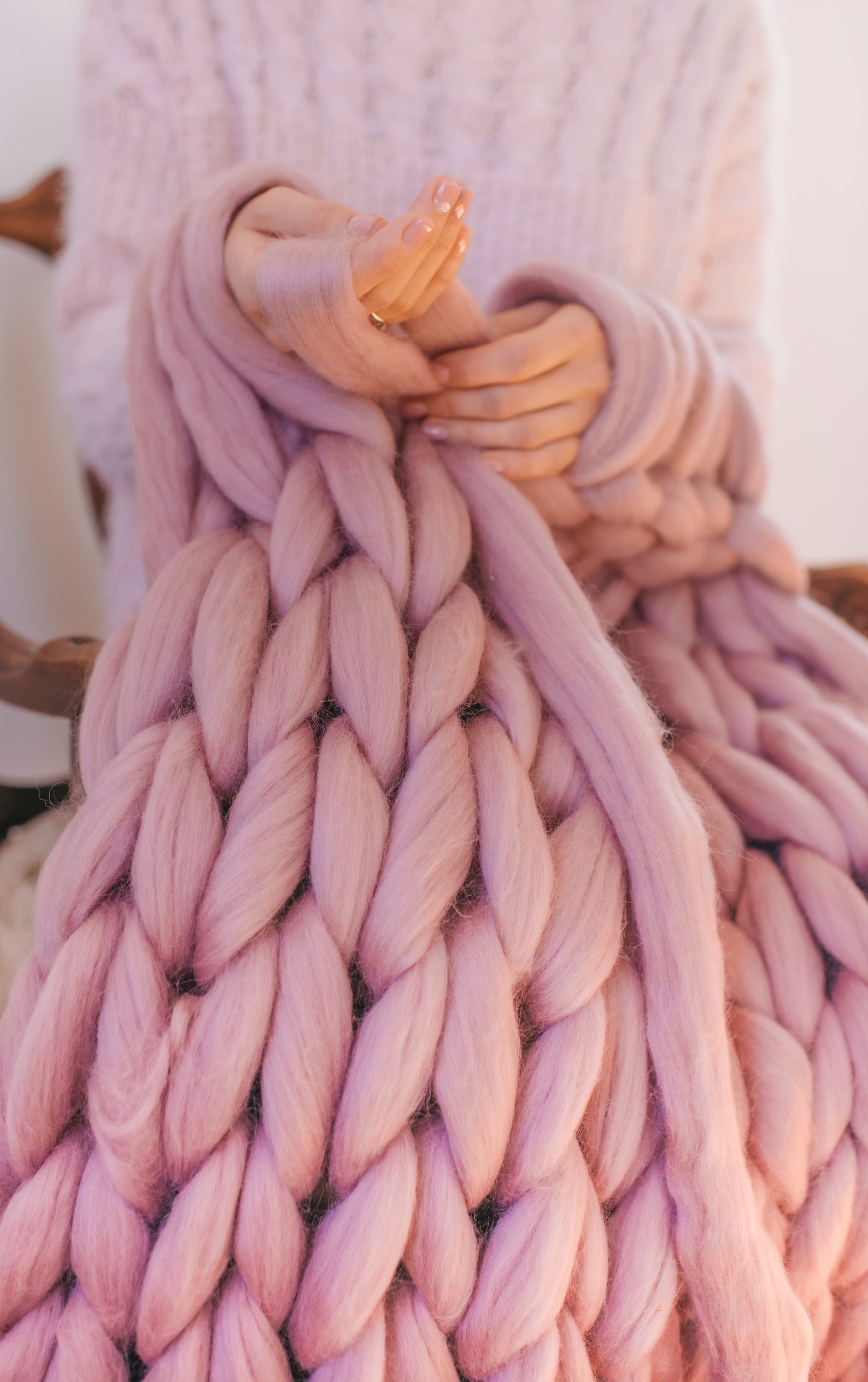 Chunky Yarn for Arm Knitting Jumbo Yarn Merino Wool Roving Etsy UK