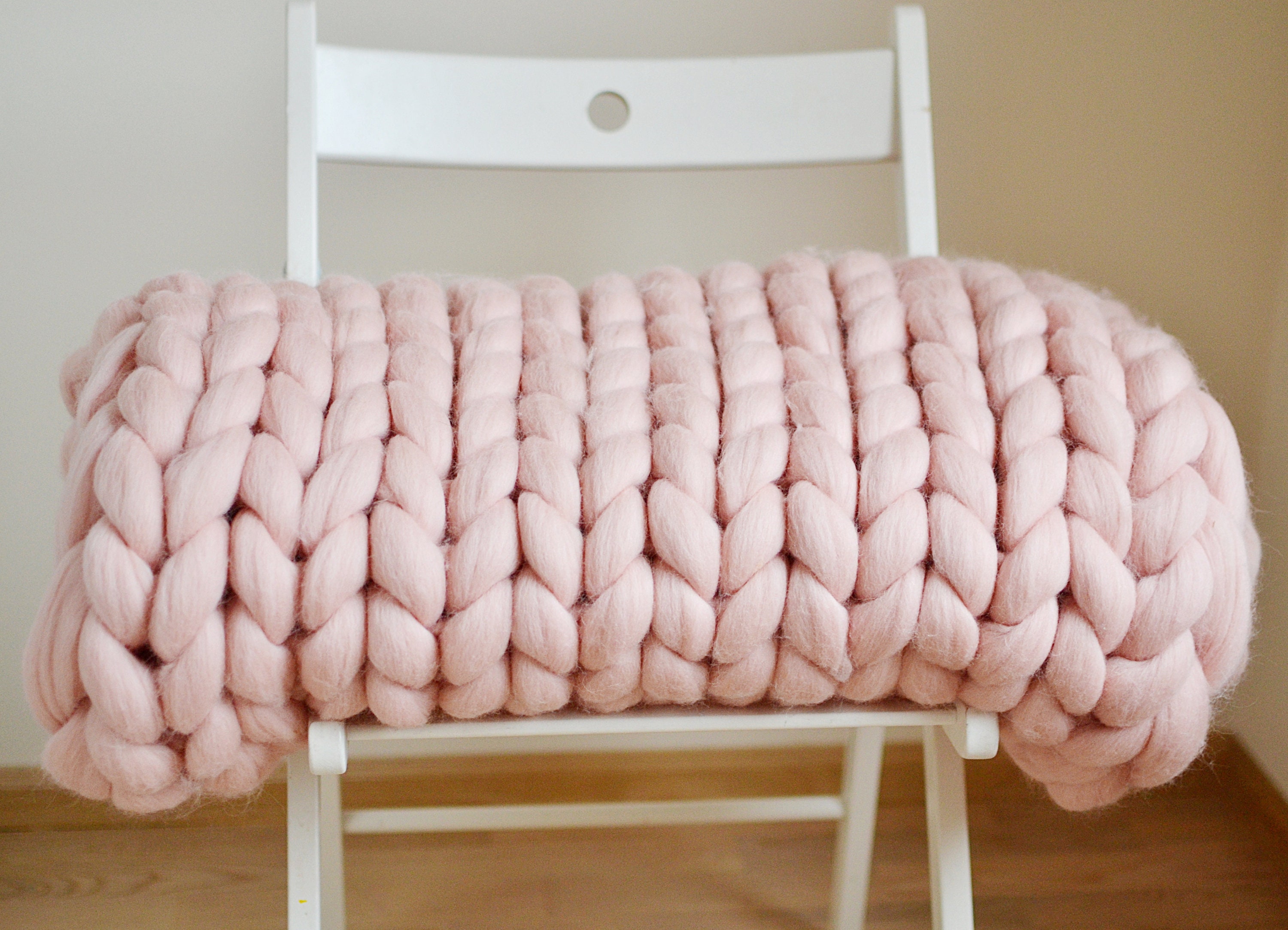 Giant knit merino wool blanket weighted blanket weighted Etsy