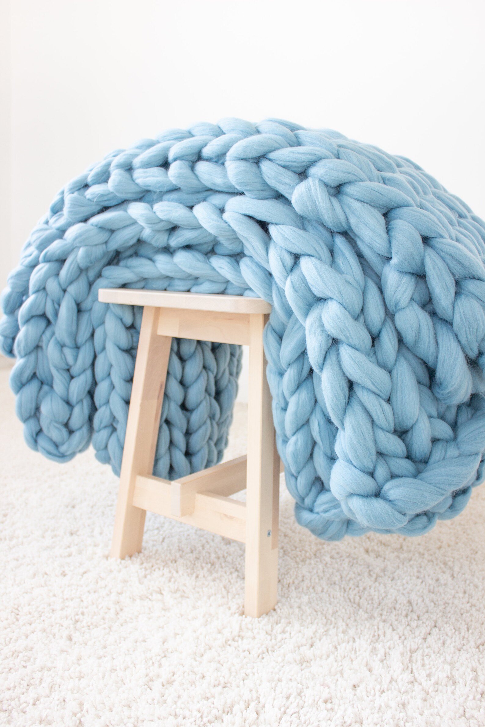 Weighted blanket adult chunky knit blanket made of merino Etsy