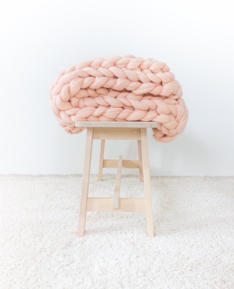 Weighted blanket adult chunky knit blanket made of merino Etsy