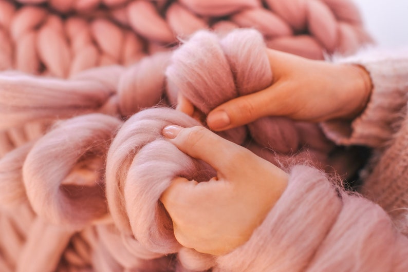 Merino Wool Roving Chunky Yarn for Arm Knitting Bulky Wool Etsy