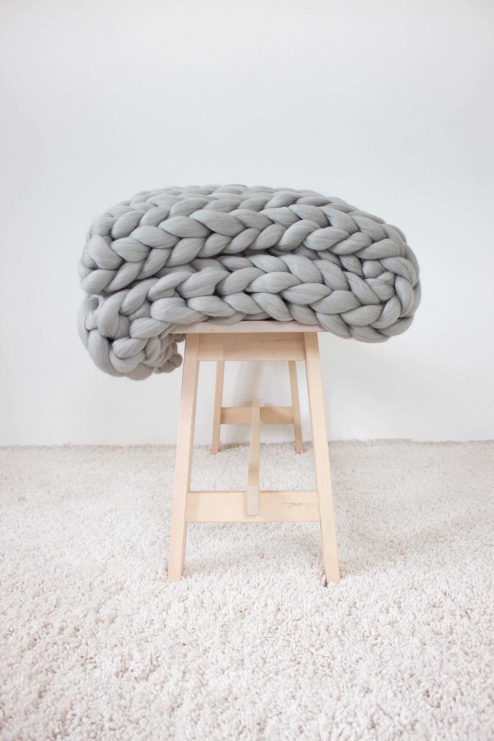 Chunky Knit Blanket Weighted Blanket Adult Heavy Throw Etsy