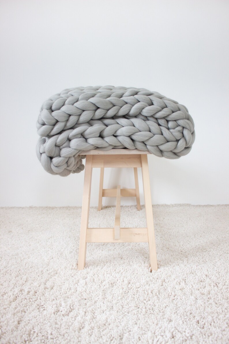 Chunky Knit Blanket Weighted Blanket Adult Heavy Throw Etsy