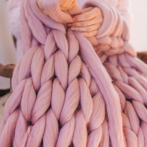 Chunky Yarn SALE 100 Merino Wool Roving for Arm Knit Bulky Etsy