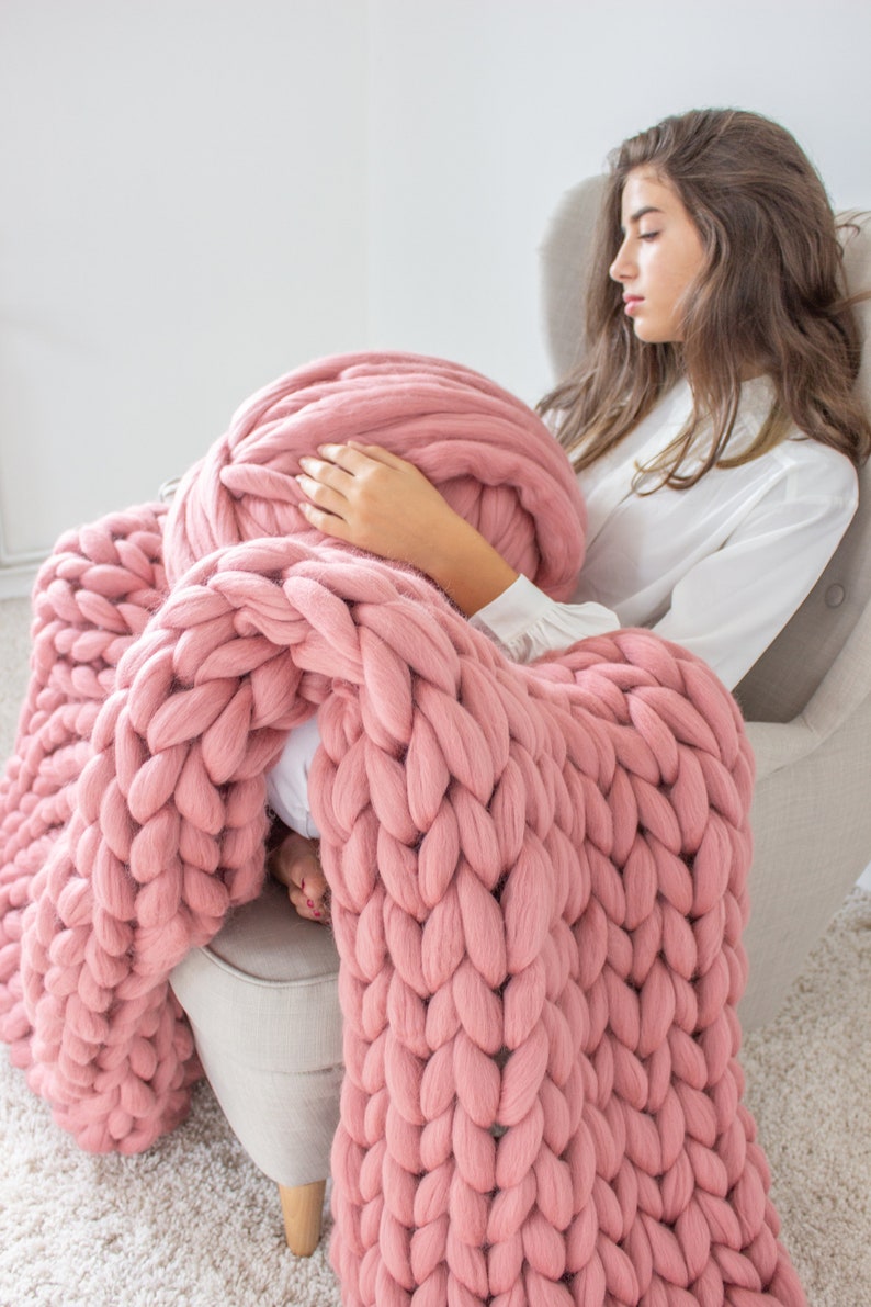 Chunky Yarn for Arm Knitting Merino Wool Roving Bulky Wool Etsy