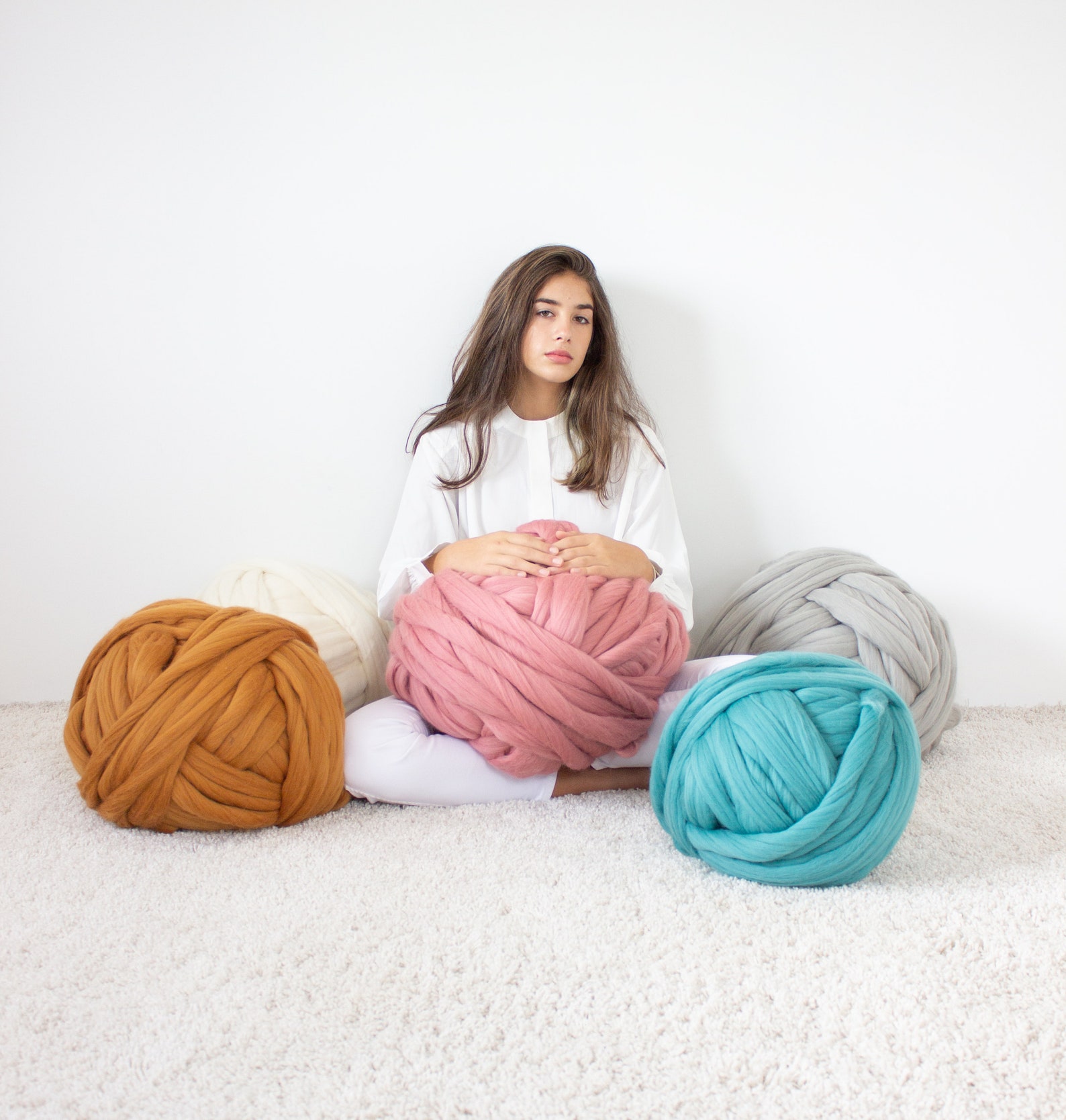 Chunky Yarn for Arm Knitting Jumbo Yarn Merino Wool Roving Etsy