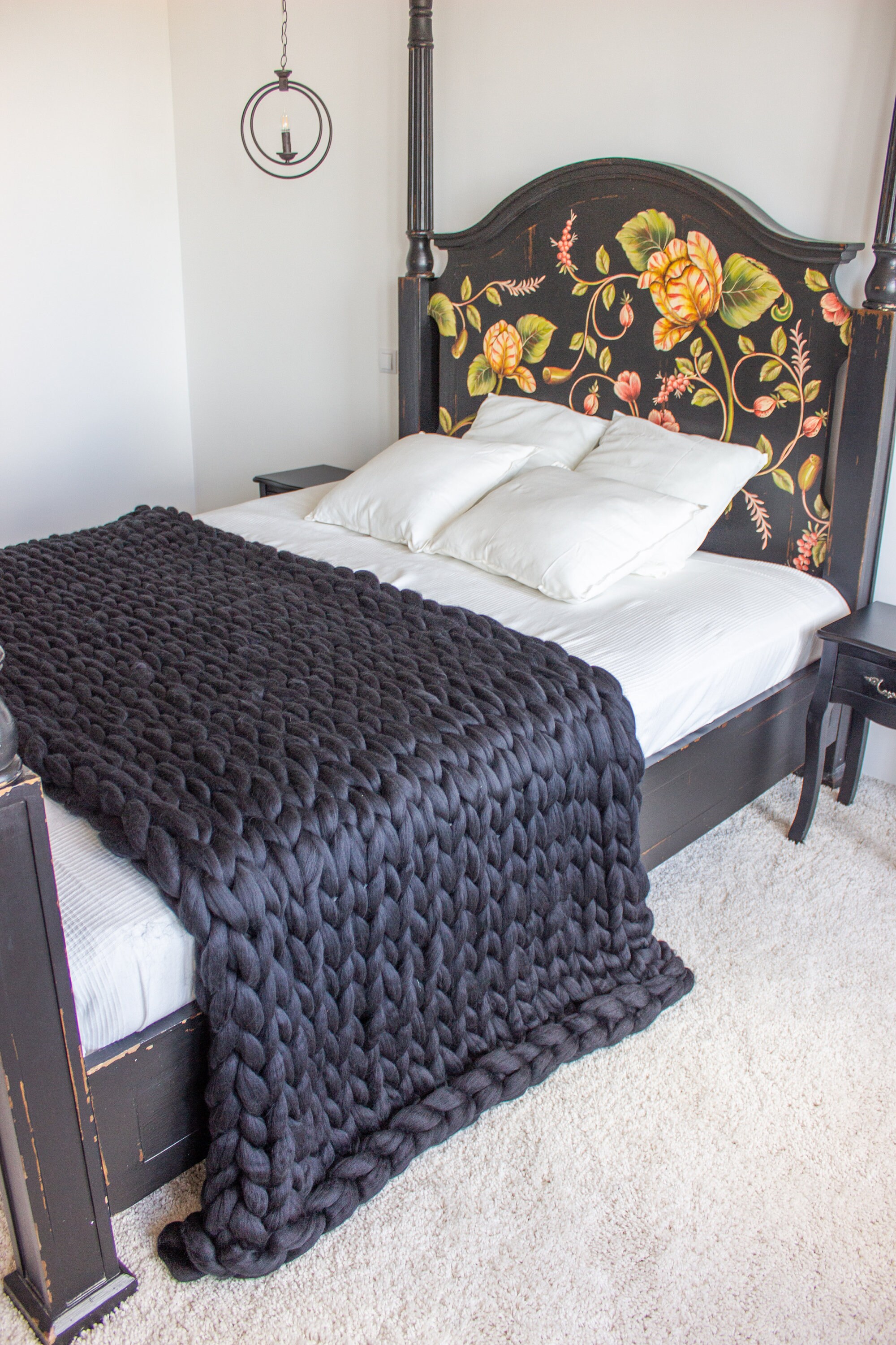 Soft merino wool weighted blanket chunky blanket weighted | Etsy