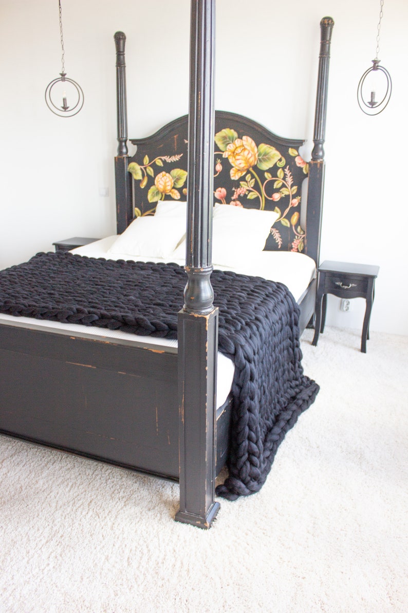 Soft merino wool weighted blanket chunky blanket weighted | Etsy