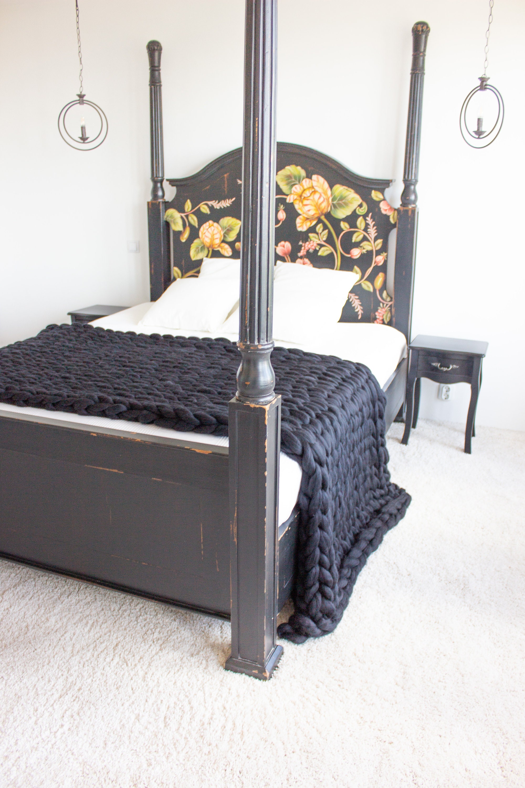 Soft merino wool weighted blanket chunky blanket weighted | Etsy