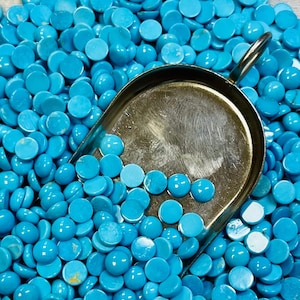 Turquoise Round 5x5mm 5mm Round Real Kingman Turquoise Calibrated- USA Mined & Stabilized. Sold by the Carat or Gram!