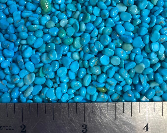 Real Turquoise No Backing Small Nuggets Freeform - USA Mined & Stabilized. Sold by the Carat or Gram!