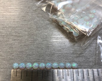 Synthetic Imitation 4mm Round Opal from Kyocera 17 "Name Brand" compaired to other Lab Grown Opal