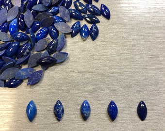 Natural Lapis Lazuli 5x10mm Marquise Cabachon - Product of Afganistan. Sold by the Carat or Gram! FaceTime if looking to hand pick!