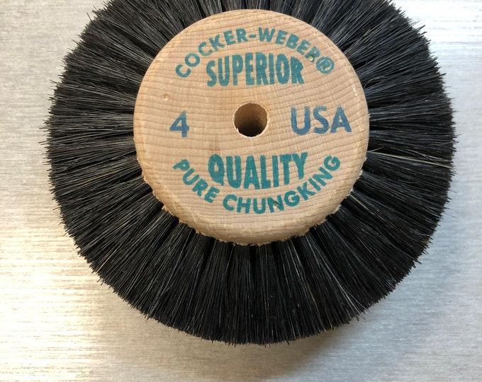 Jewelers Polishing Wheel Brush Wood Hub Chungking Cocker Weber #4 #3 #11 #6A Pure Chungking Horse Hair Wheel Brushes - Cocker-Weber USA made