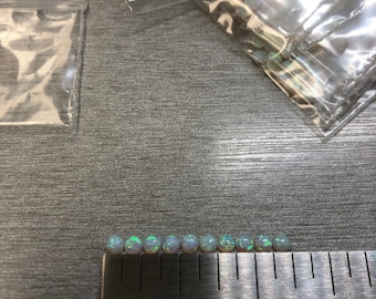 Synthetic Imitation 3mm Round Opal from Kyocera 17 "Name Brand" compaired to other Lab Grown Opal