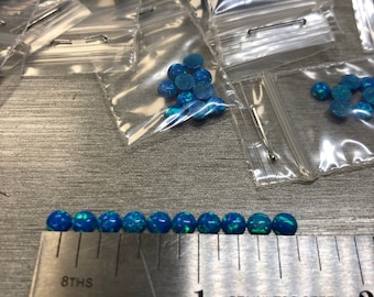 Synthetic Imitation 4mm Round Opal from Kyocera 5A "Name Brand" compaired to other Lab Grown Opal