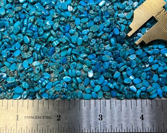 Turquoise 3x5mm 3mm x 5mm Oval Cabs Heishi Turquoise Calibrated - Cabochons sold by the Stone!