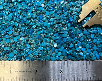 Turquoise 3x5mm 3mm x 5mm Oval Cabs Heishi Turquoise Calibrated - Cabochons sold by the Stone!