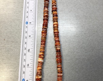 Real Spiny Oyster Shell Funky Roundels Beads Larger Freeform Strands 18"+ Product of Mexico. Sold by Each! FaceTime if looking to hand pick!