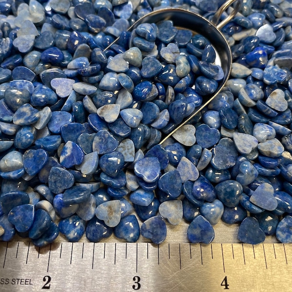 Lapis Lazuli Hearts 8x8 8x8mm 8mm x 8mm Natural Denim Cabachon - Product of Afganistan.