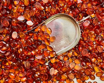 Baltic Cognac Amber Cabochon: Calibrated Oval Gemstone (6x8mm)