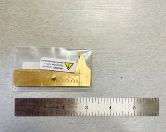 Value Brass Sliding Gauge Caliper Millimeter Bead Measuring Tool - 80mm EuroTool GAU-168.60