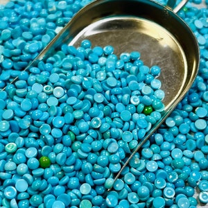 Turquoise 3x3mm 3mm Round Real Kingman Turquoise Calibrated- USA Mined & Stabilized. Sold by the Carat or Gram!