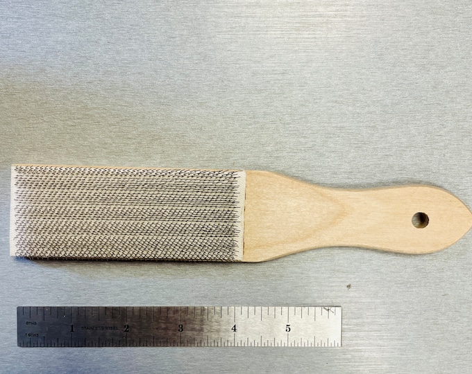 File Cleaner 8 1/4" Brush Eurotool - Made with Wood and Steel