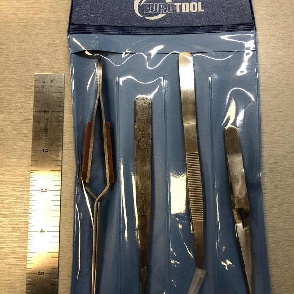 EuroTool 4 Piece Tweezer Set 4