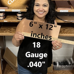 18 20 22 Gauge Copper CDA 110 Sheet Metal Jewelry Jeweler Silversmith Dead Soft. 1 3 6 12 x 6 18ga 20ga 22ga image 2