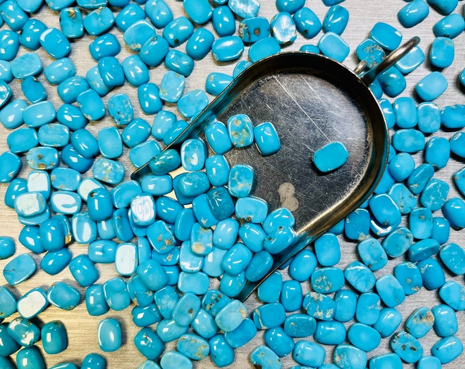Turquoise Square 6x8mm 6mm x 8mm Square Real Kingman Turquoise Calibrated- USA Mined & Stabilized. Sold by the Carat or Gram!