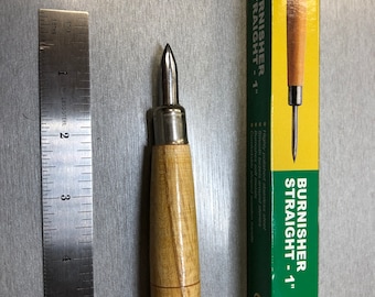 1" Straight Burnisher - Wood Handle EuroTool BRN-100.10