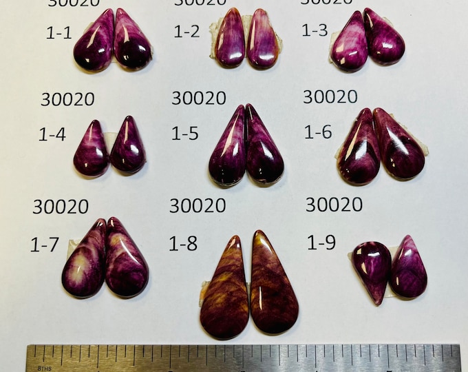 Purple Spiny Shell Earring Cabachons Freeform -  Sold by the Carat!