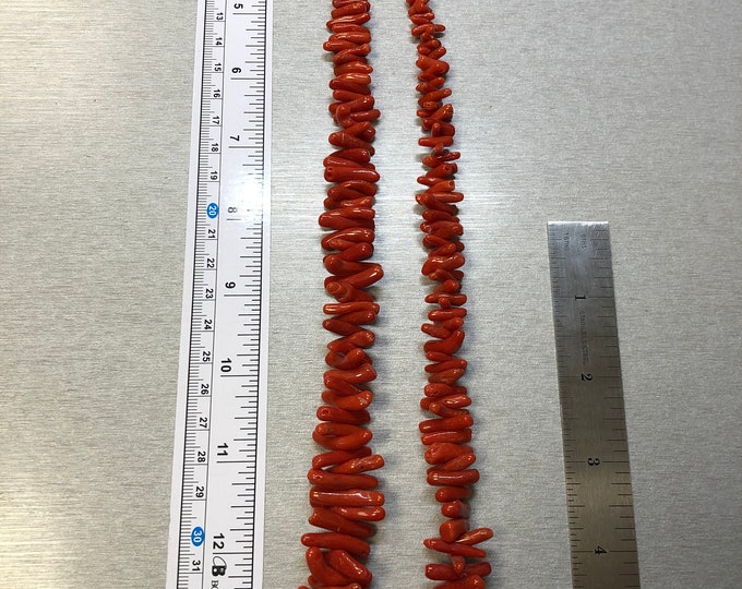 Genuine Italian (Sciacca) Tubes Coral Strands 22+ inches Graduate in Size